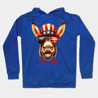 God bless america usa donkey Hoodie